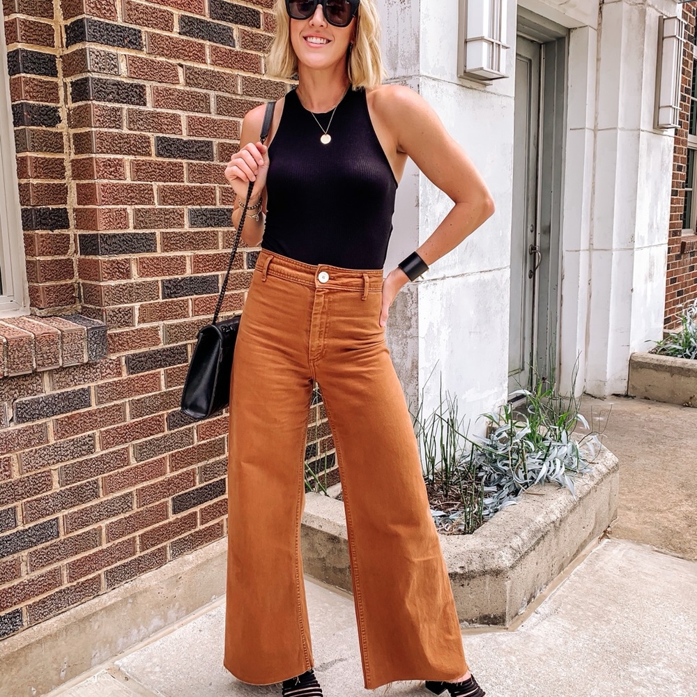 Zara high waisted flare, leg pants